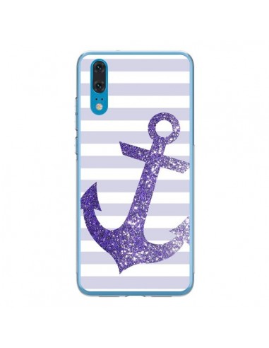 Coque Huawei P20 Ancre Violet Navire - Monica Martinez