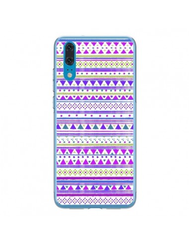 Coque Huawei P20 Bandana Violet Azteque - Monica Martinez