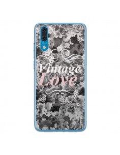 Coque Huawei P20 Vintage Love Noir Flower - Monica Martinez