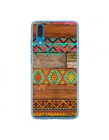 Coque Huawei P20 Indian Wood Bois Azteque - Maximilian San