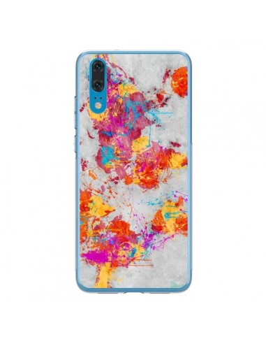 Coque Huawei P20 Terre Map Monde Mother Earth Crying - Maximilian San