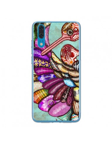 Coque Huawei P20 Paon Multicolore Eco Bird - Maximilian San