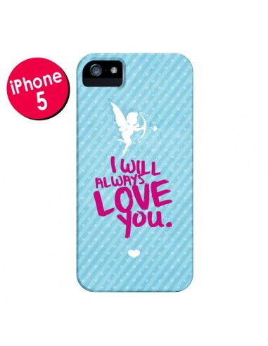 Coque I will always love you Cupidon pour iPhone 5 et 5S - Javier Martinez