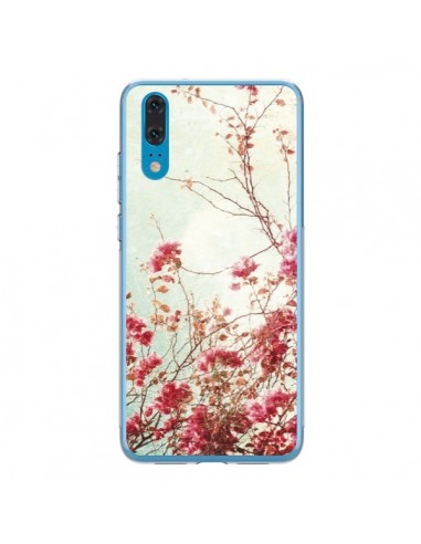 Coque Huawei P20 Fleur Vintage Rose - Nico