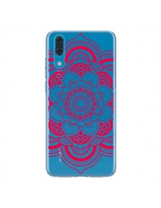 Coque Huawei P20 Mandala Rose Fushia Azteque Transparente...