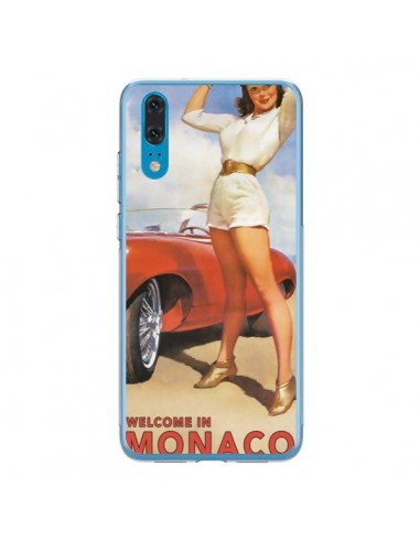 Coque Huawei P20 Welcome to Monaco Vintage Pin Up - Nico