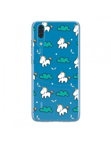 Coque Huawei P20 Licorne et Nuages Transparente - Nico