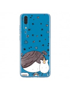Coque Huawei P20 Petite Fille et Licorne I Believe...