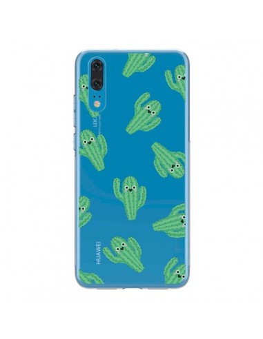 Coque Huawei P20 Chute de Cactus Smiley Transparente - Nico