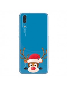 Coque Huawei P20 Renne de Noël transparente - Nico