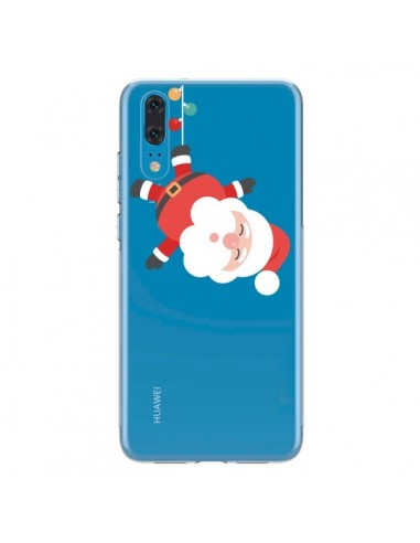 Coque Huawei P20 Père Noël et sa Guirlande transparente - Nico