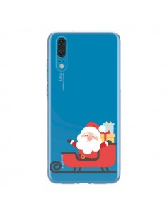 Coque Huawei P20 Père Noël et son Traineau transparente -...