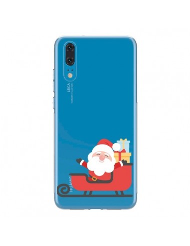 Coque Huawei P20 Père Noël et son Traineau transparente - Nico