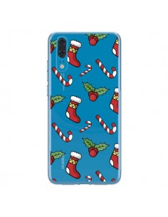 Coque Huawei P20 Chaussette Sucre d'Orge Houx de Noël...