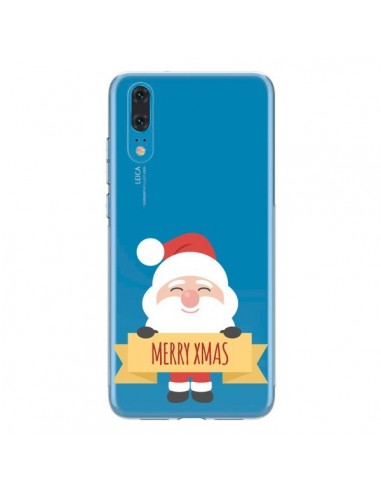 Coque Huawei P20 Père Noël Merry Christmas transparente - Nico