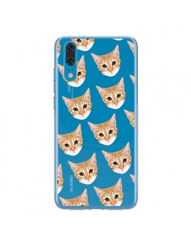 Coque Huawei P20 Chats Beige Transparente - Pet Friendly