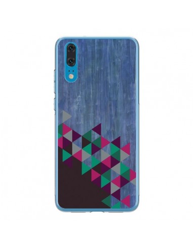 Coque Huawei P20 Wood Bois Azteque Triangles Archiwoo - Pura Vida