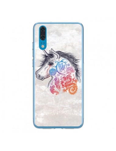 Coque Huawei P20 Licorne Muticolore - Rachel Caldwell