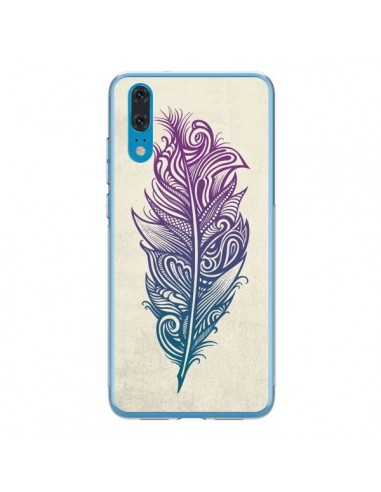 Coque Huawei P20 Feather Plume Arc En Ciel - Rachel Caldwell