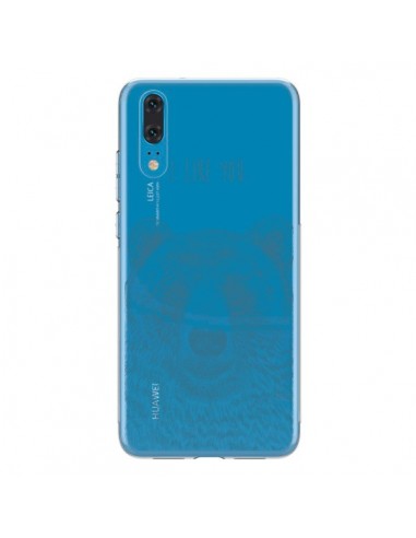 Coque Huawei P20 I Love You Bear Ours Ourson Transparente - Rachel Caldwell