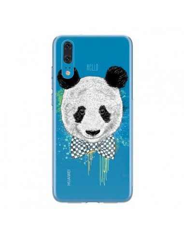 Coque Huawei P20 Panda Noeud Papillon Transparente - Rachel Caldwell