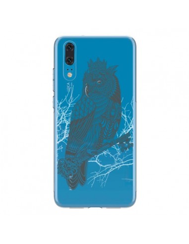 Coque Huawei P20 Owl King Chouette Hibou Roi Transparente - Rachel Caldwell