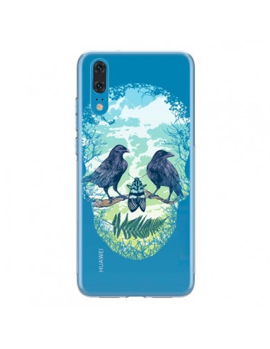 Coque Huawei P20 Tête de Mort Nature Transparente - Rachel Caldwell