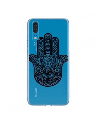 Coque Huawei P20 Hamsa Cinq Doigts Main Mauvais Oeil Transparente - Rachel Caldwell