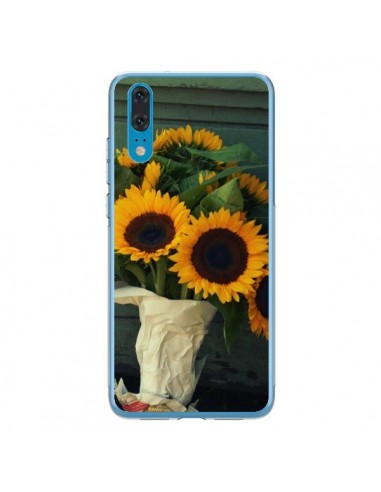 Coque Huawei P20 Tournesol Bouquet Fleur - R Delean