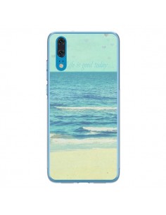 Coque Huawei P20 Life good day Mer Ocean Sable Plage...