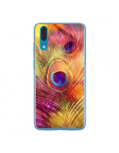 Coque Huawei P20 Plume de Paon Multicolore - Sylvia Cook