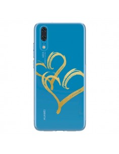 Coque Huawei P20 Deux Coeurs Love Amour Transparente -...