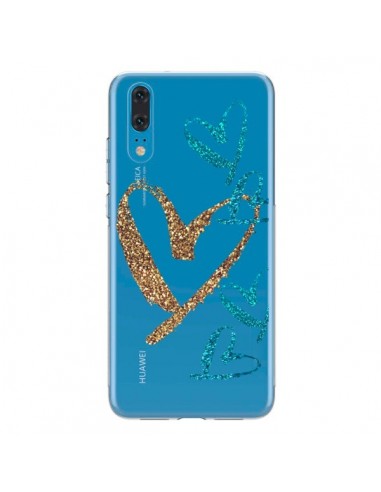 Coque Huawei P20 Coeurs Heart Love Amour Transparente - Sylvia Cook