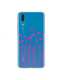 Coque Huawei P20 Love in Pink Amour Rose Fleur...