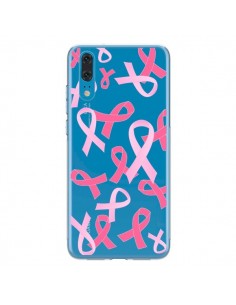 Coque Huawei P20 Pink Ribbons Ruban Rose Transparente -...