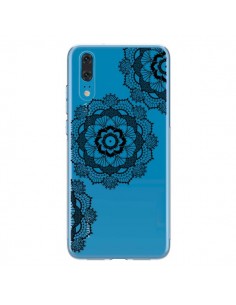 Coque Huawei P20 Triple Mandala Noir Black Transparente -...