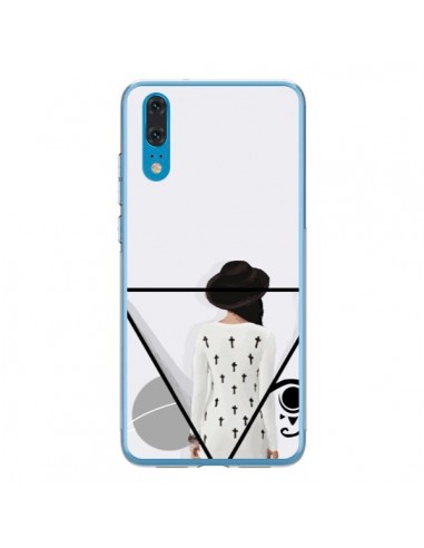 Coque Huawei P20 Confusion Femme Oeil Triangle - Sara Eshak