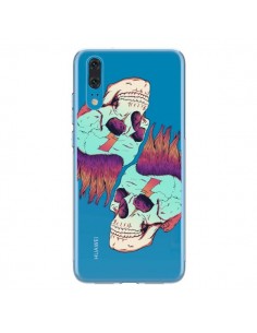 Coque Huawei P20 Tête de Mort Crane Punk Double...