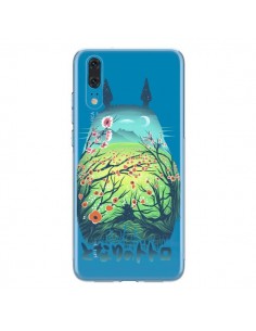 Coque Huawei P20 Totoro Manga Flower Transparente -...