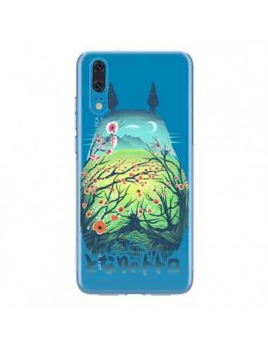 Coque Huawei P20 Totoro Manga Flower Transparente - Victor Vercesi