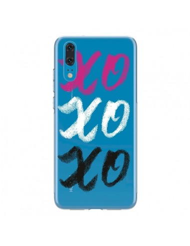 Coque Huawei P20 XoXo Rose Blanc Noir Transparente - Yohan B.