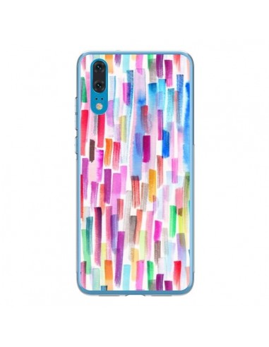 Coque Huawei P20 Colorful Brushstrokes Multicolored - Ninola Design