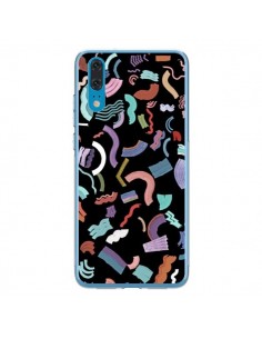 Coque Huawei P20 Curly and Zigzag Stripes Black - Ninola...
