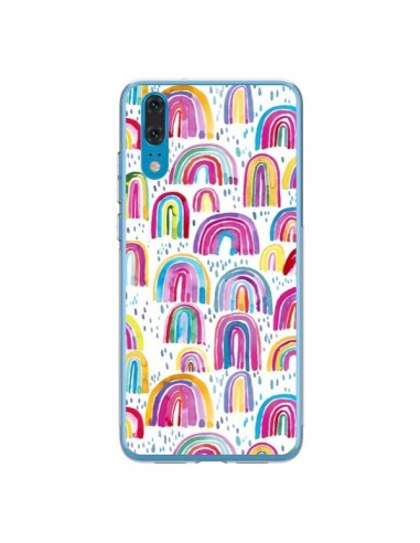 Coque Huawei P20 Cute Watercolor Rainbows - Ninola Design