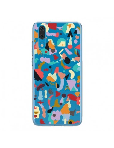 Coque Huawei P20 Dreamy Animal Shapes White - Ninola Design