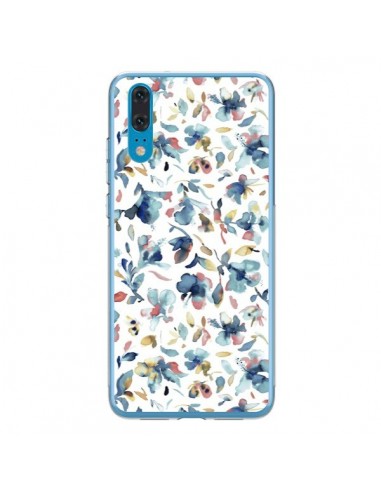 Coque Huawei P20 Watery Hibiscus Blue - Ninola Design