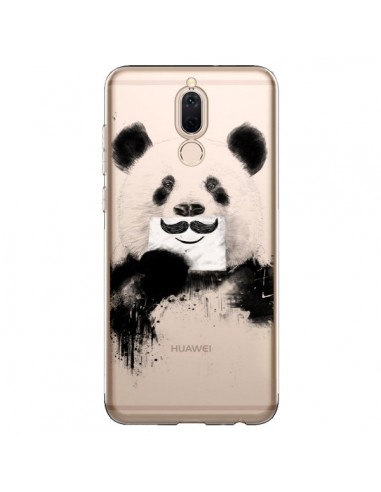 Coque Huawei Mate 10 Lite Funny Panda Moustache Transparente - Balazs Solti