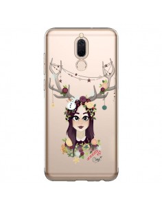 Coque Huawei Mate 10 Lite Christmas Girl Femme Noel Bois...