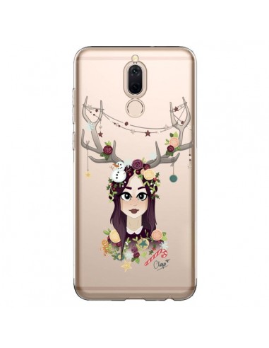 Coque Huawei Mate 10 Lite Christmas Girl Femme Noel Bois Cerf Transparente - Chapo