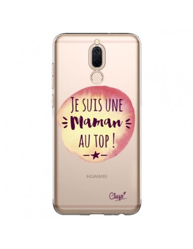 Coque Huawei Mate 10 Lite Je suis une Maman au Top Orange Transparente - Chapo